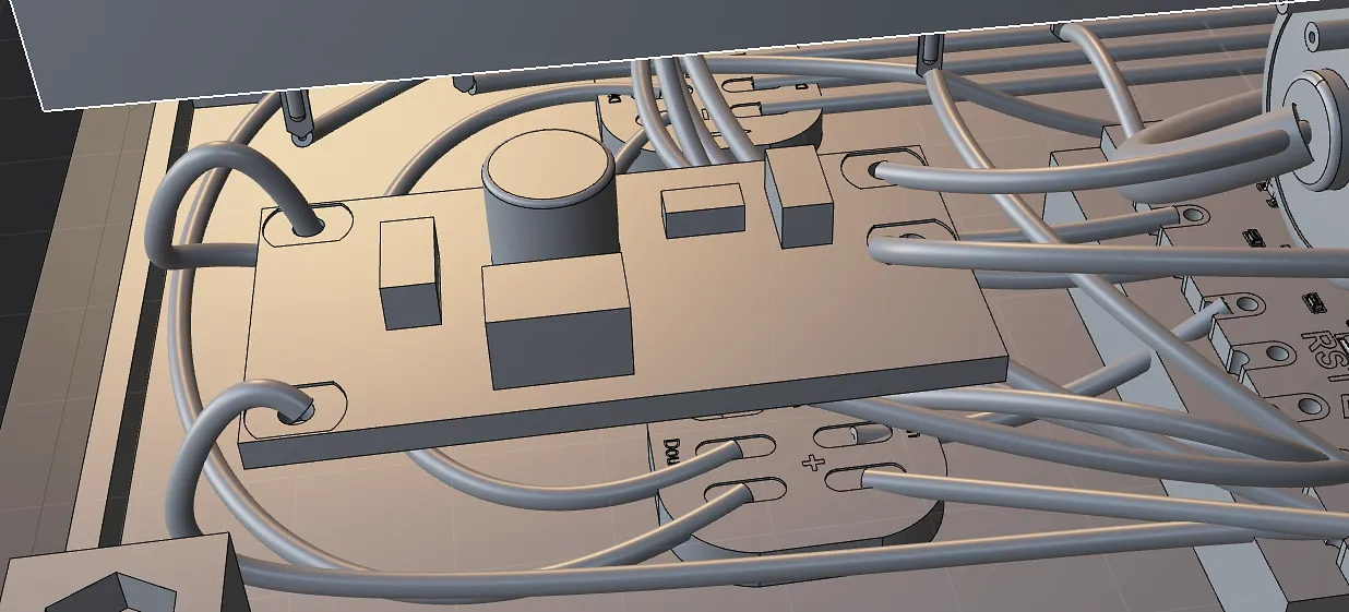 QUAD·IO render focused on internal electronics layout