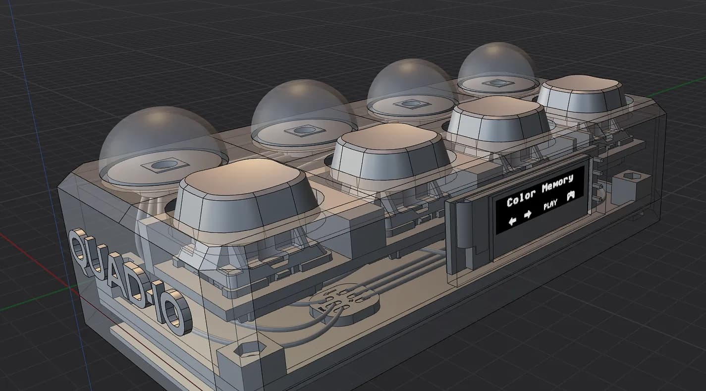 Refined QUAD·IO concept render after the first sprint