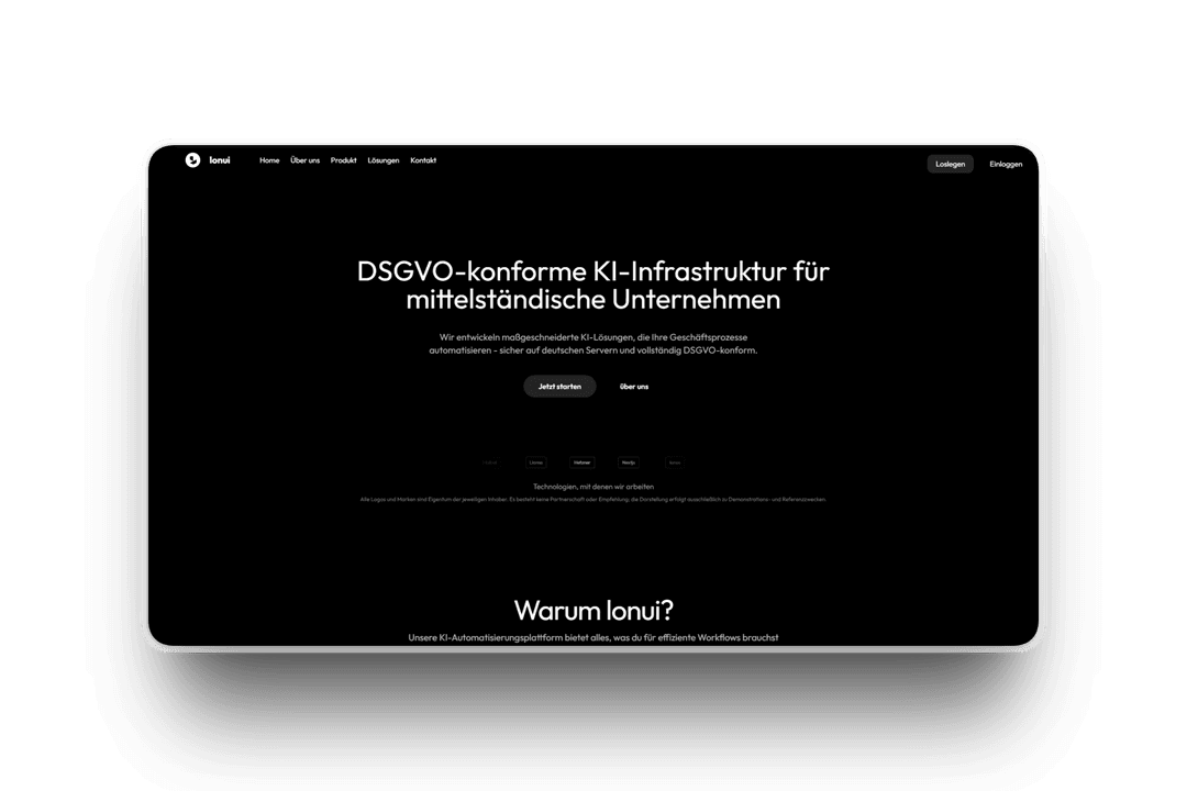 image ofA demo website